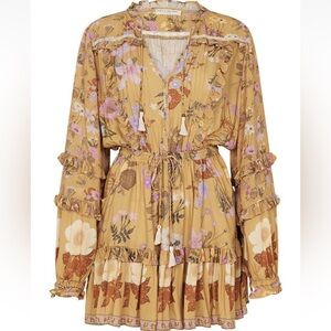 Spell Wild Bloom Long Sleeve Playdress in Mustard